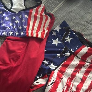 Patriotic Stars and Stripes Activewear bundle